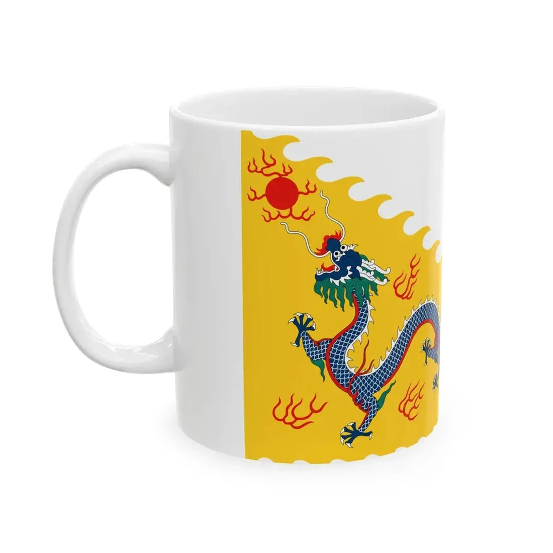Imperial standard of the Qing Emperor (China) White Coffee Mug - Go Mug Yourself
