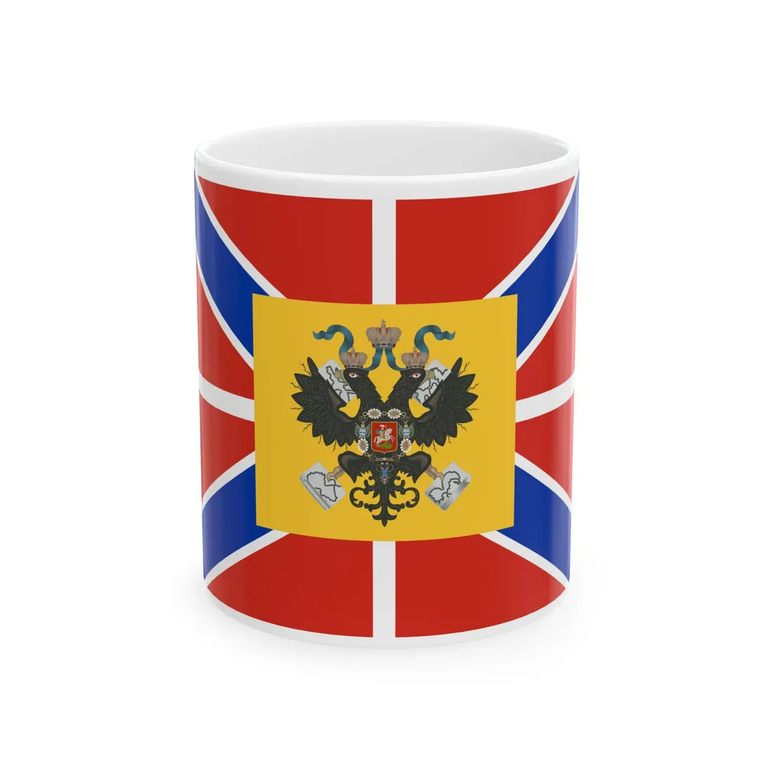 Imperial Standard of the Tsesarevich of Russia (Estonia) White Coffee Mug 11oz - Go Mug Yourself