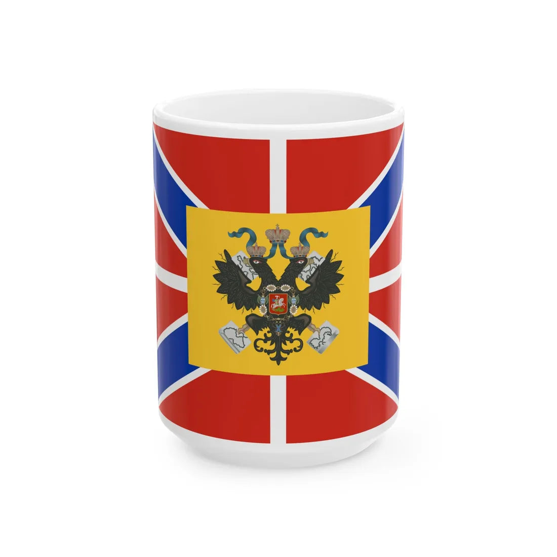 Imperial Standard of the Tsesarevich of Russia (Estonia) White Coffee Mug 15oz - Go Mug Yourself