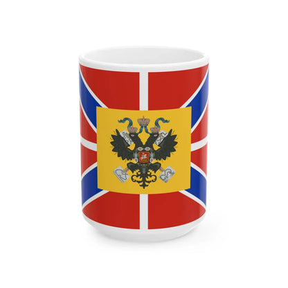 Imperial Standard of the Tsesarevich of Russia (Estonia) White Coffee Mug 15oz - Go Mug Yourself
