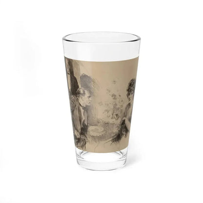 Impressing the Lady, The Saturday Evening Post interior illustration, 1922 - Pint Glass 16oz 16oz - Go Mug Yourself