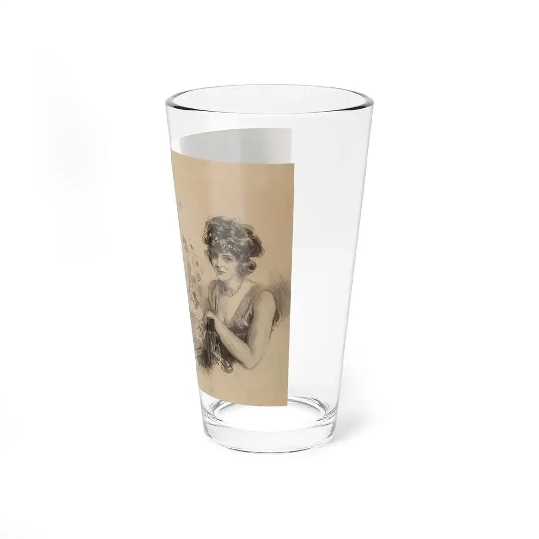 Impressing the Lady, The Saturday Evening Post interior illustration, 1922 - Pint Glass 16oz - Go Mug Yourself