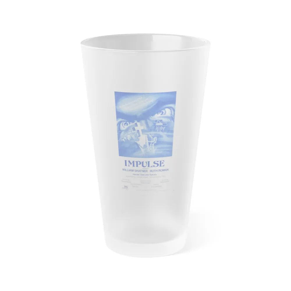 IMPULSE 1984 Movie Poster - Frosted Pint Glass 16oz-16oz-Frosted-Go Mug Yourself