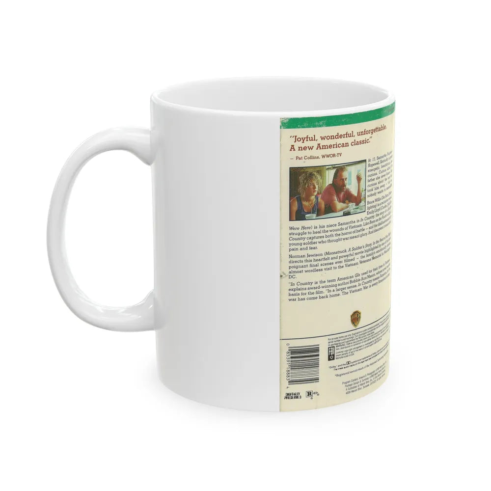 IN COUNTRY BRUCE WILLIS (VHS COVER) - White Coffee Mug-Go Mug Yourself