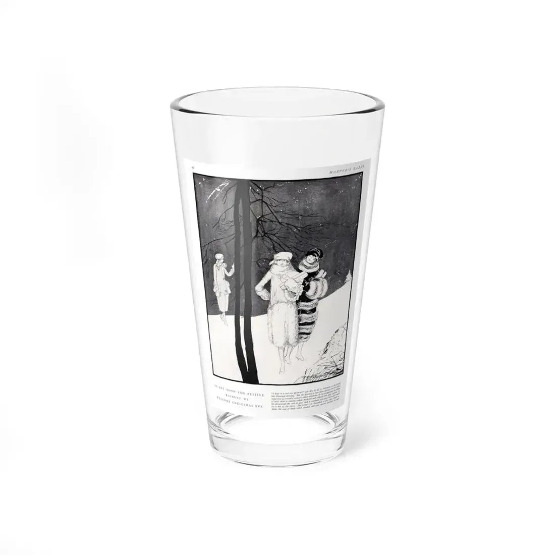 In Gay Mood and Festive ..., Harper's Bazaar, December 1920 - Pint Glass 16oz 16oz - Go Mug Yourself
