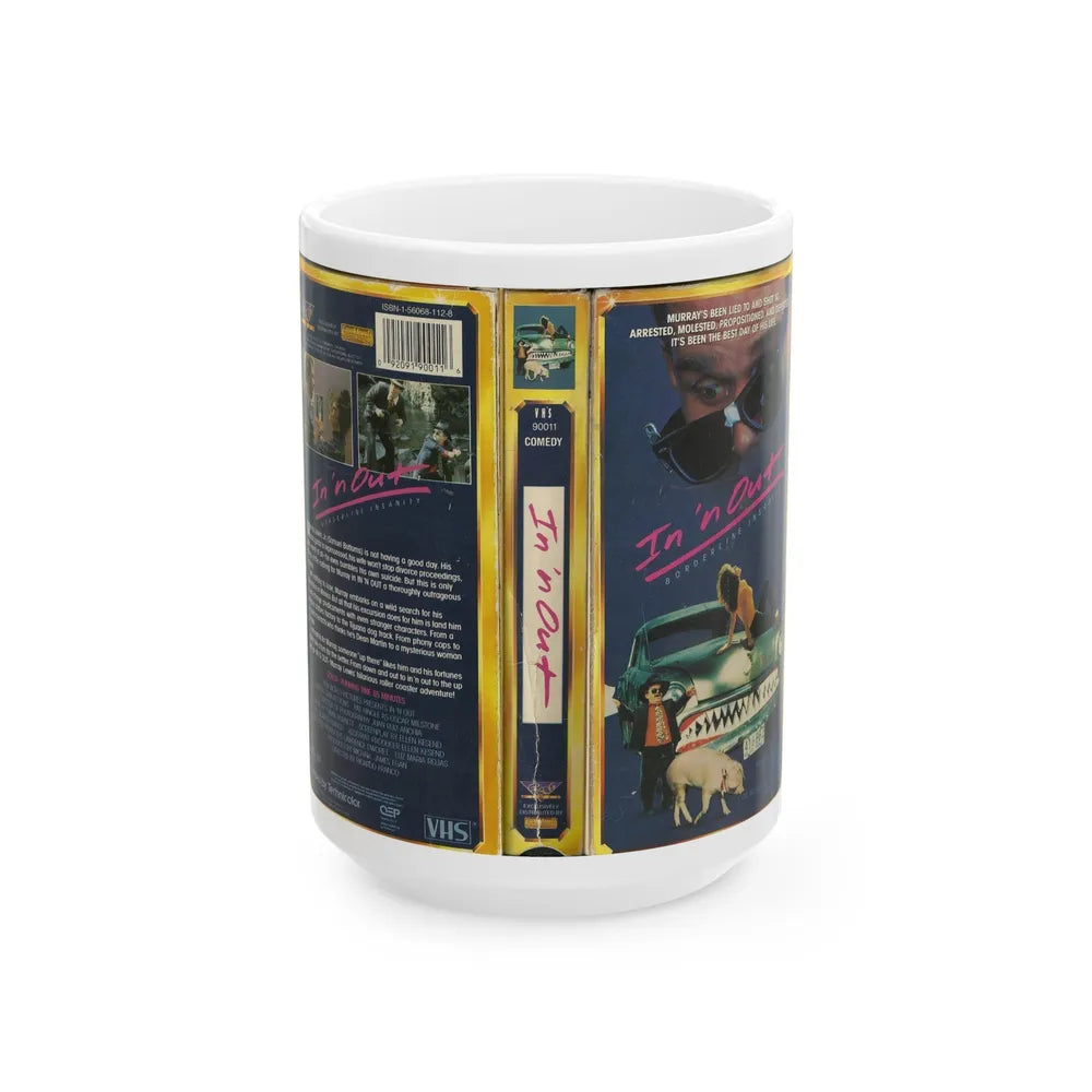 IN N OUT BORDERLINE INSANITY (VHS COVER) - White Coffee Mug-15oz-Go Mug Yourself