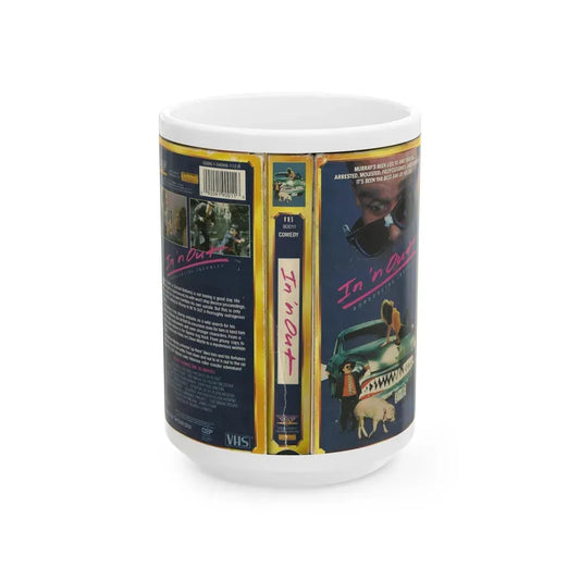 IN N OUT BORDERLINE INSANITY (VHS COVER) - White Coffee Mug 15oz - Go Mug Yourself