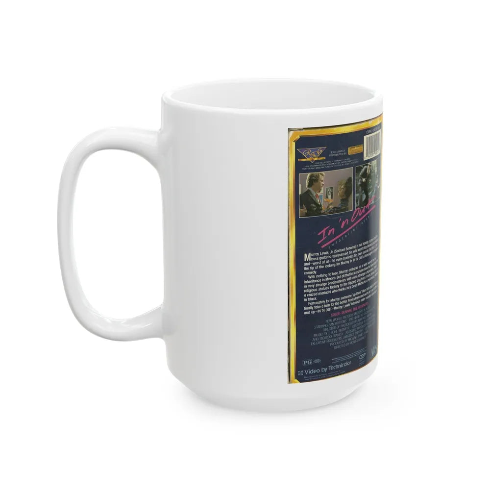 IN N OUT BORDERLINE INSANITY (VHS COVER) - White Coffee Mug-Go Mug Yourself