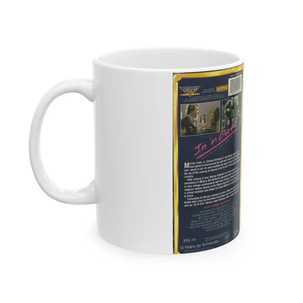 IN N OUT BORDERLINE INSANITY (VHS COVER) - White Coffee Mug - Go Mug Yourself