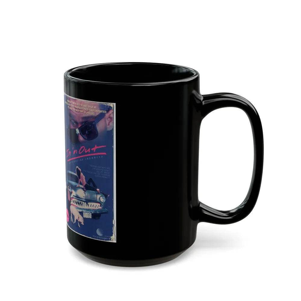 IN N OUT (VHS COVER) - Black Coffee Mug-Go Mug Yourself