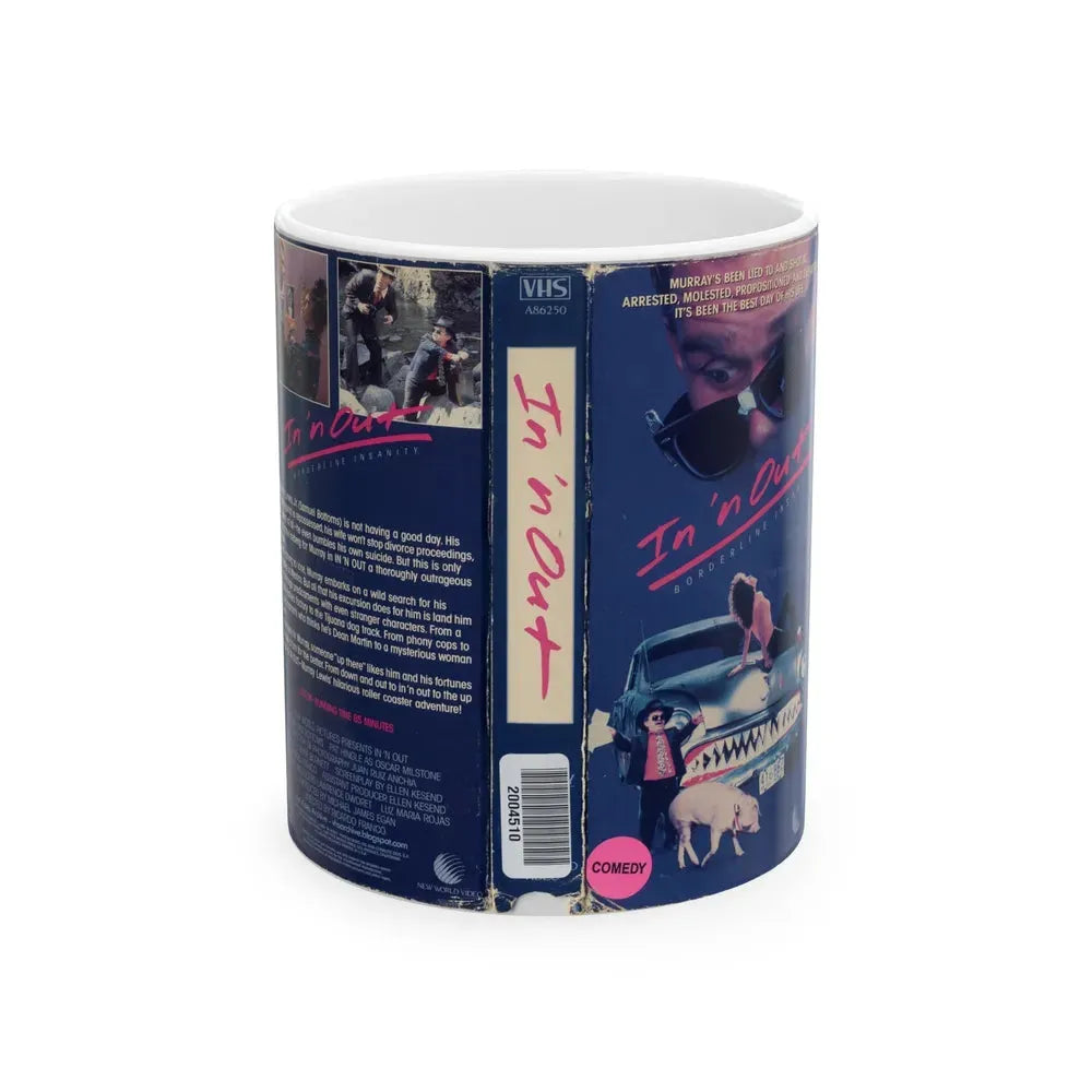 IN N OUT (VHS COVER) - White Coffee Mug 11oz - Go Mug Yourself