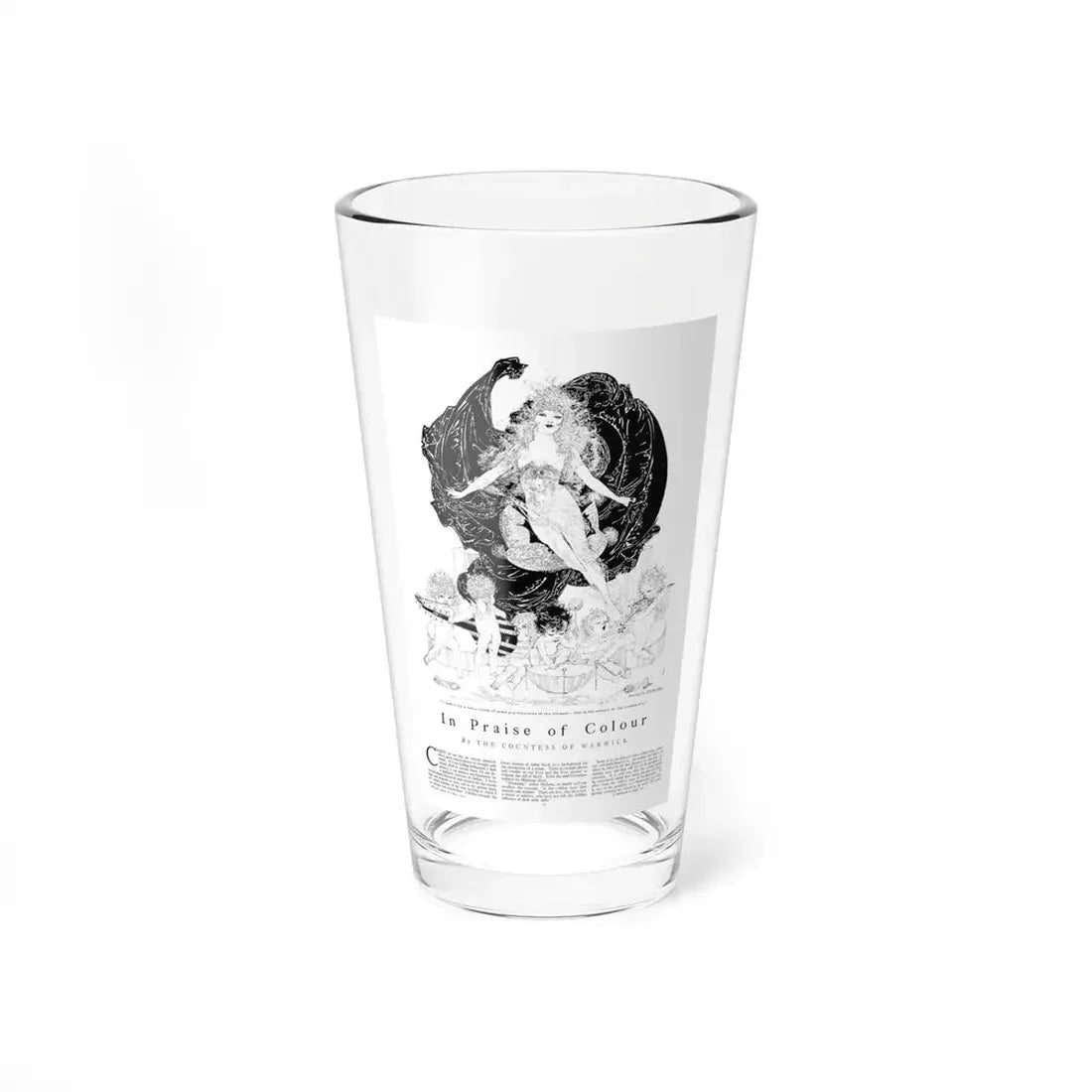 In Praise of Colour, Harper's Bazaar, December 1915 - Pint Glass 16oz 16oz - Go Mug Yourself
