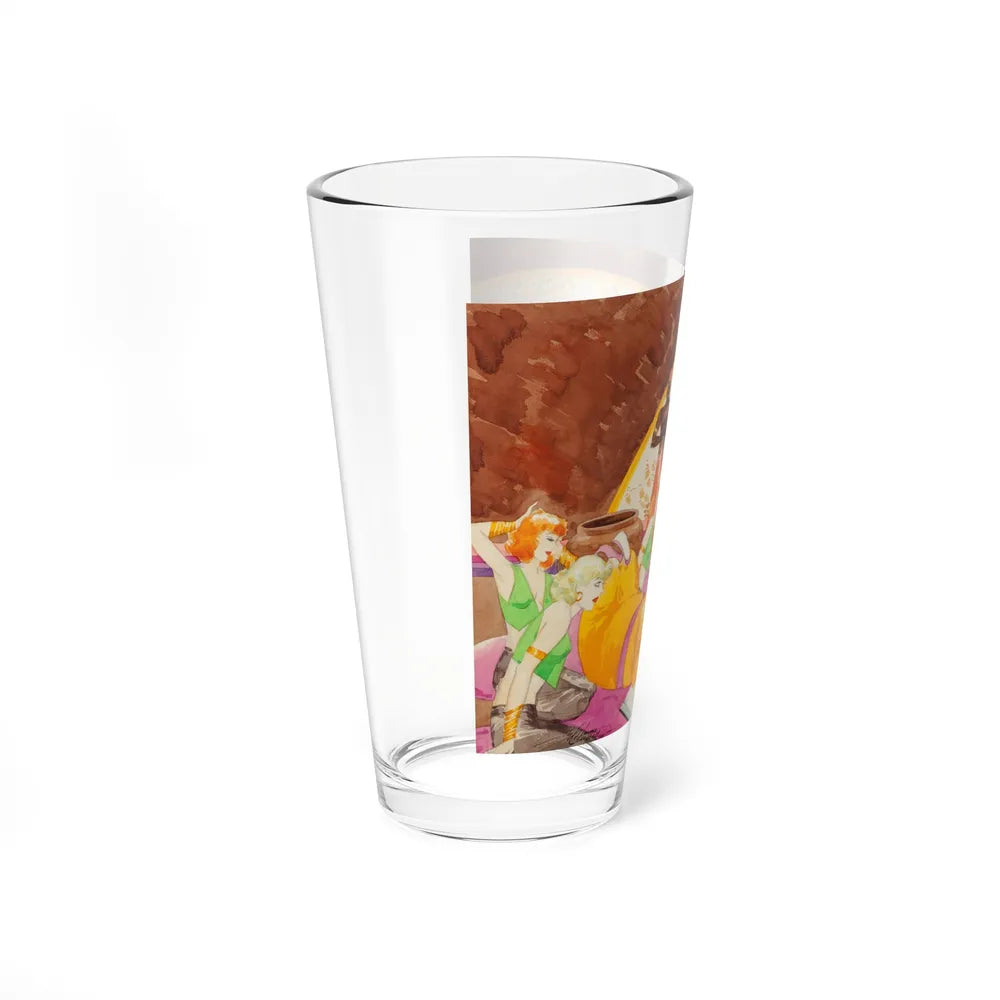 In the Harem, probable magazine interior illustration - Pint Glass 16oz-Go Mug Yourself