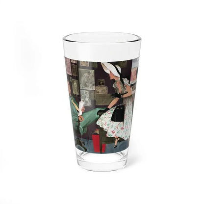 In the Office, Collier's illustration - Pint Glass 16oz 16oz - Go Mug Yourself