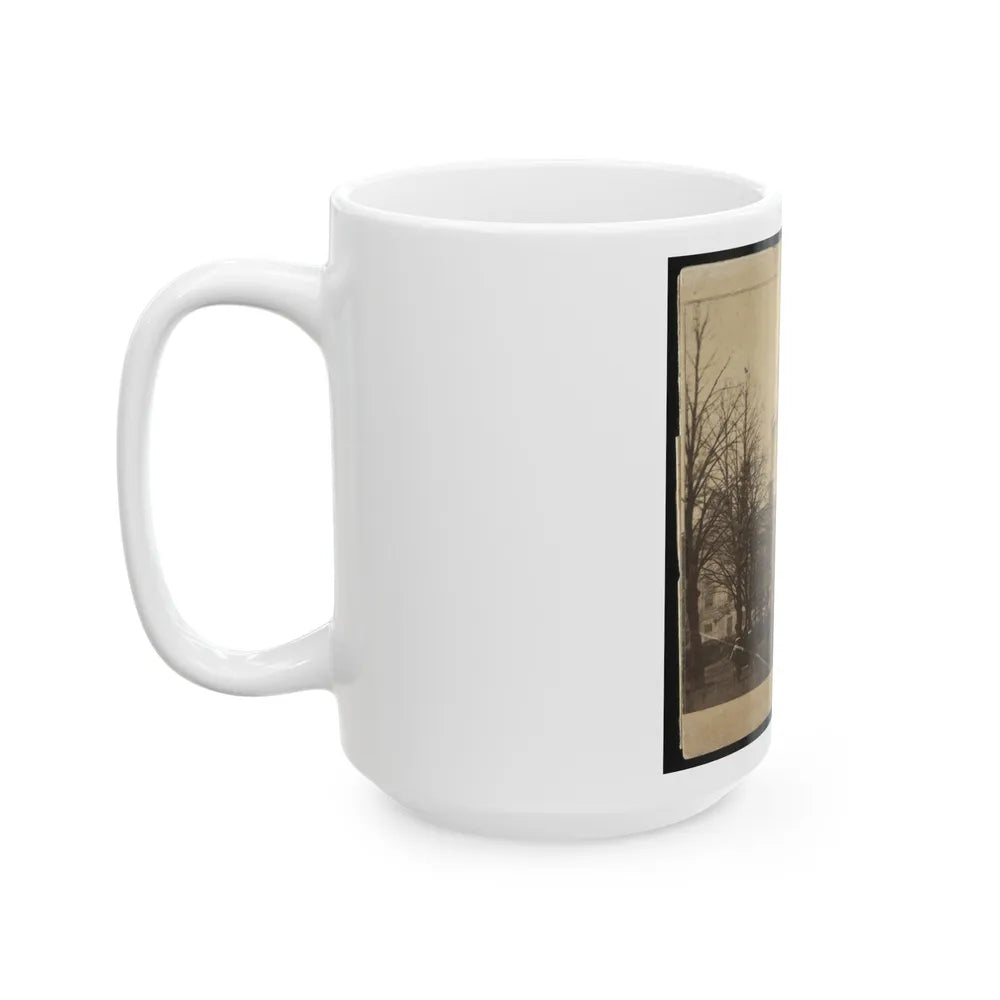 Inauguration Of Abraham Lincoln At The U.S. Capitol, 1861 (U.S. Civil War) White Coffee Mug-Go Mug Yourself