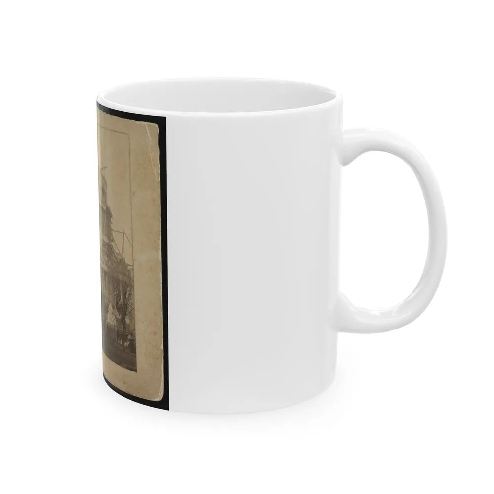 Inauguration Of Abraham Lincoln At The U.S. Capitol, 1861 (U.S. Civil War) White Coffee Mug-Go Mug Yourself