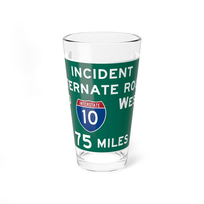 Incident Alternate Route US 190 at US 61 (Louisiana) (Road Sign) Pint Glass 16oz 16oz - Go Mug Yourself
