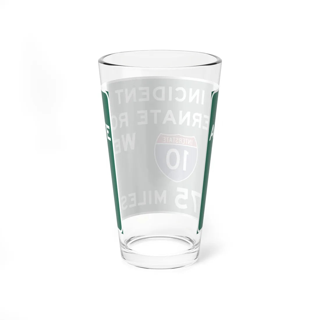 Incident Alternate Route US 190 at US 61 (Louisiana) (Road Sign) Pint Glass 16oz - Go Mug Yourself