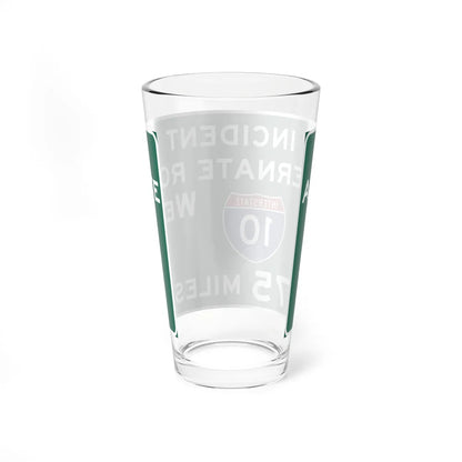 Incident Alternate Route US 190 at US 61 (Louisiana) (Road Sign) Pint Glass 16oz - Go Mug Yourself