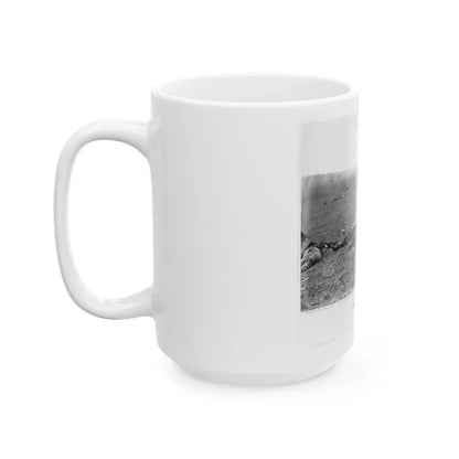 Incidents Of The War. A Harvest Of Death, Gettysburg, July, 1863 (U.S. Civil War) White Coffee Mug - Go Mug Yourself
