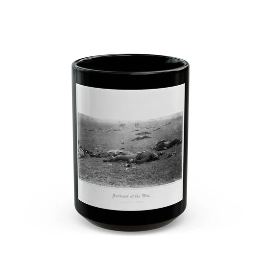 Incidents Of The War. A Harvest Of Death, Gettysburg, July, 1863 (U.S. Civil War) Black Coffee Mug-15oz-Go Mug Yourself