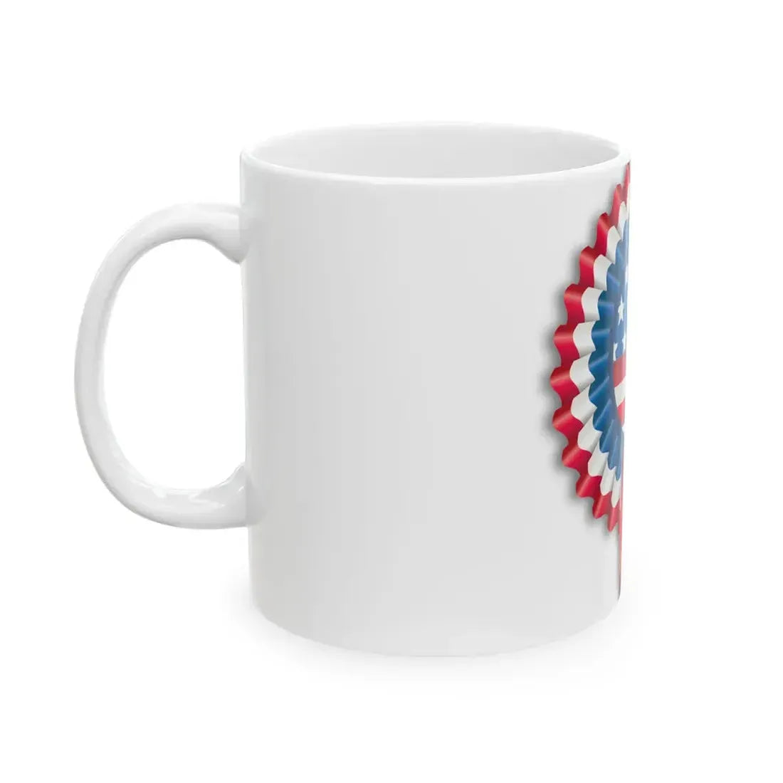 Independence Day of United States ribbon (United States) White Coffee Mug - Go Mug Yourself