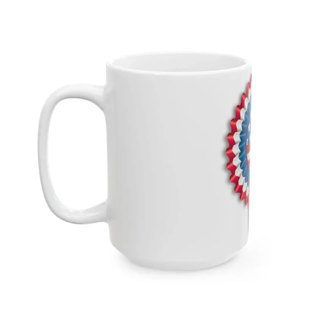 Independence Day of United States ribbon (United States) White Coffee Mug - Go Mug Yourself