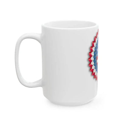 Independence Day of United States ribbon (United States) White Coffee Mug - Go Mug Yourself