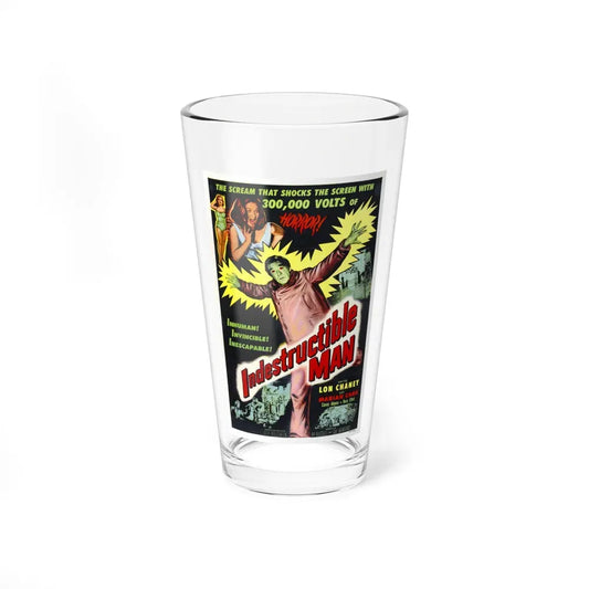INDESTRUCTIBLE MAN 1956 Movie Poster - Pint Glass 16oz 16oz - Go Mug Yourself