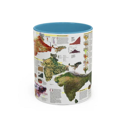 India (1997) (Map) Accent Coffee Mug 11oz Light Blue - Go Mug Yourself