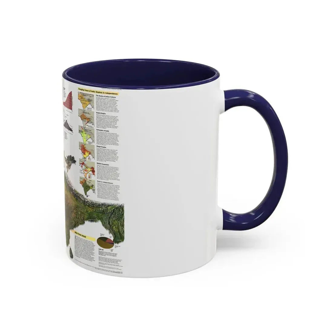 India (1997) (Map) Accent Coffee Mug - Go Mug Yourself