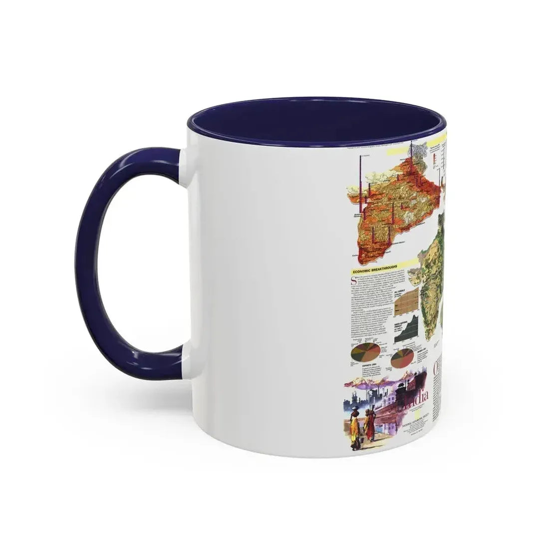India (1997) (Map) Accent Coffee Mug - Go Mug Yourself