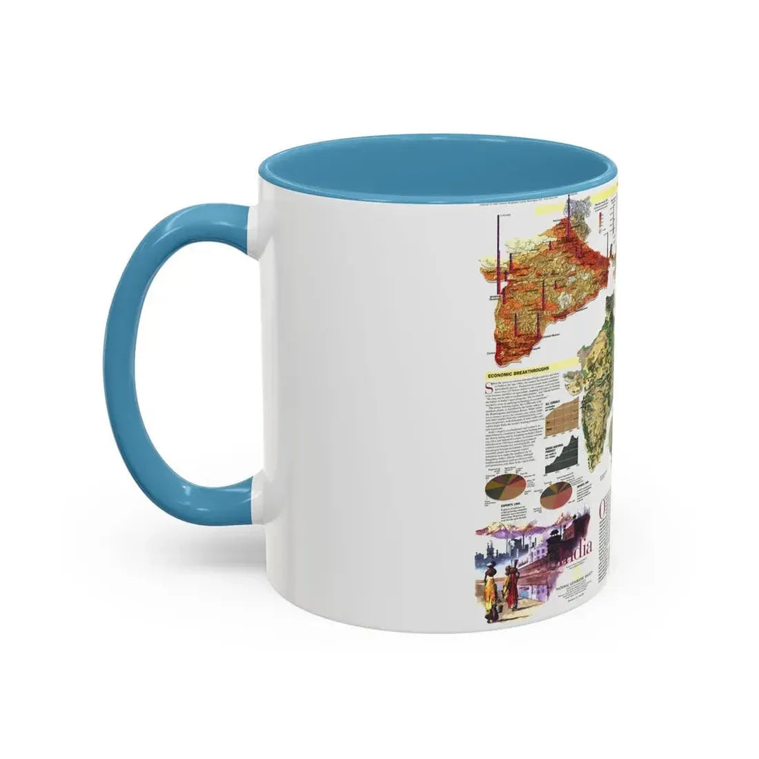 India (1997) (Map) Accent Coffee Mug - Go Mug Yourself