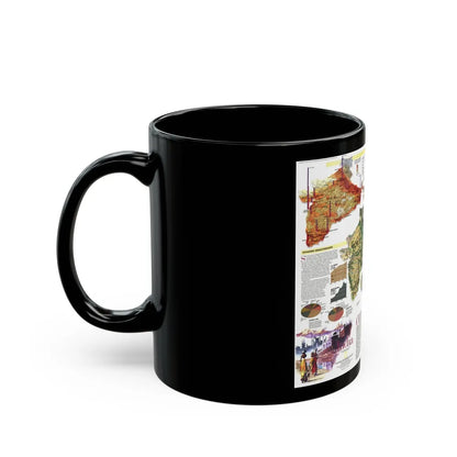 India (1997) (Map) Black Coffee Mug-Go Mug Yourself