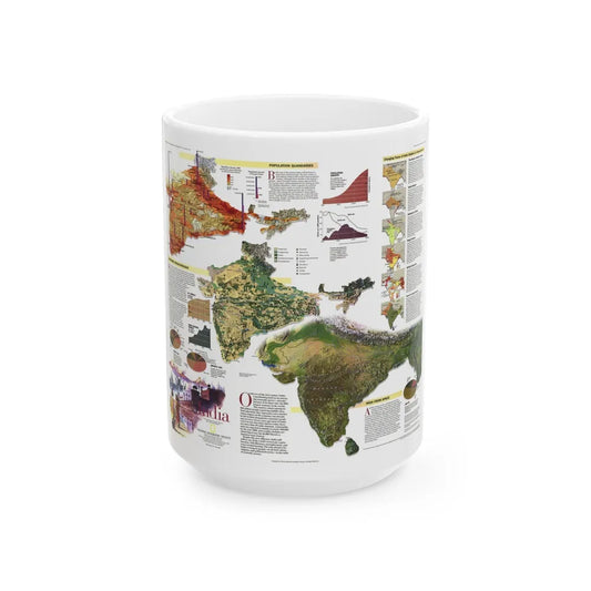 India (1997) (Map) White Coffee Mug-15oz-Go Mug Yourself