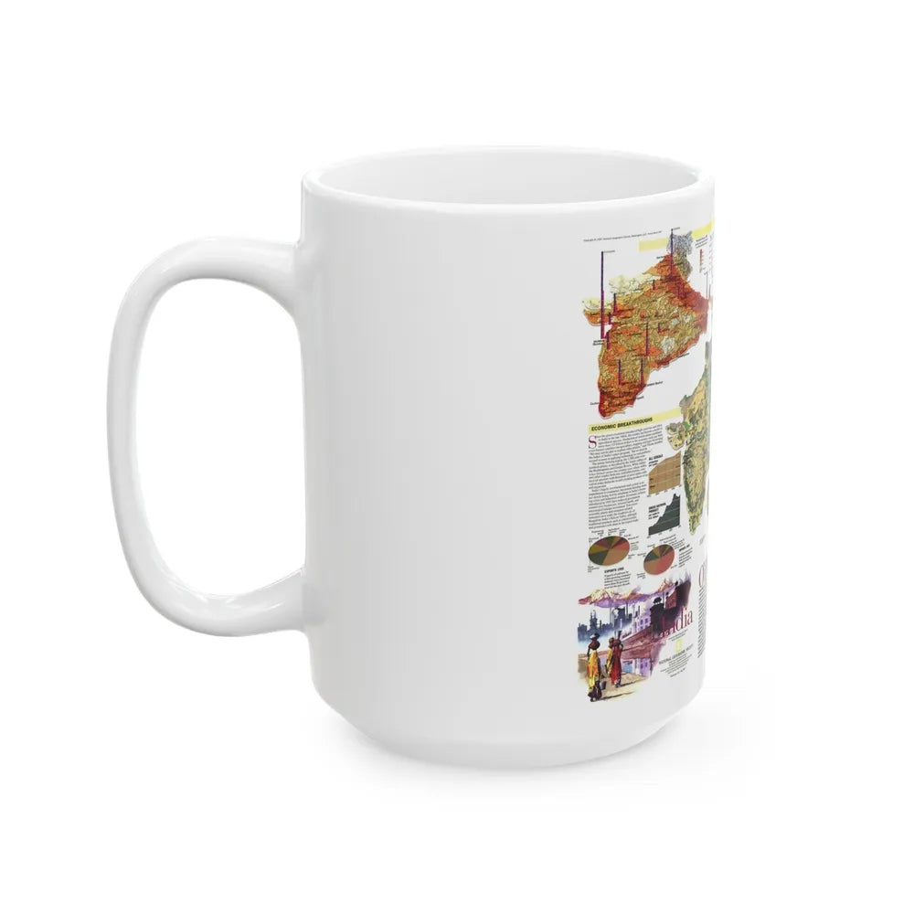 India (1997) (Map) White Coffee Mug-Go Mug Yourself