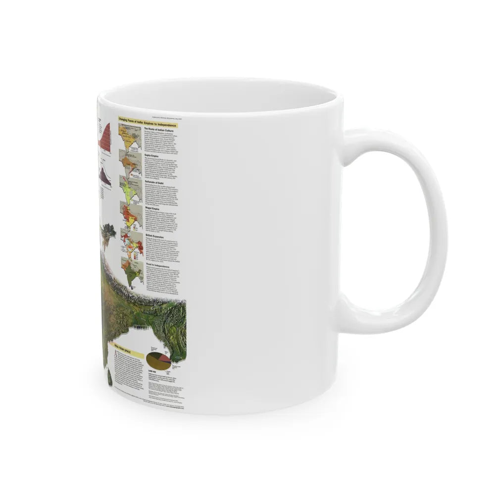 India (1997) (Map) White Coffee Mug-Go Mug Yourself