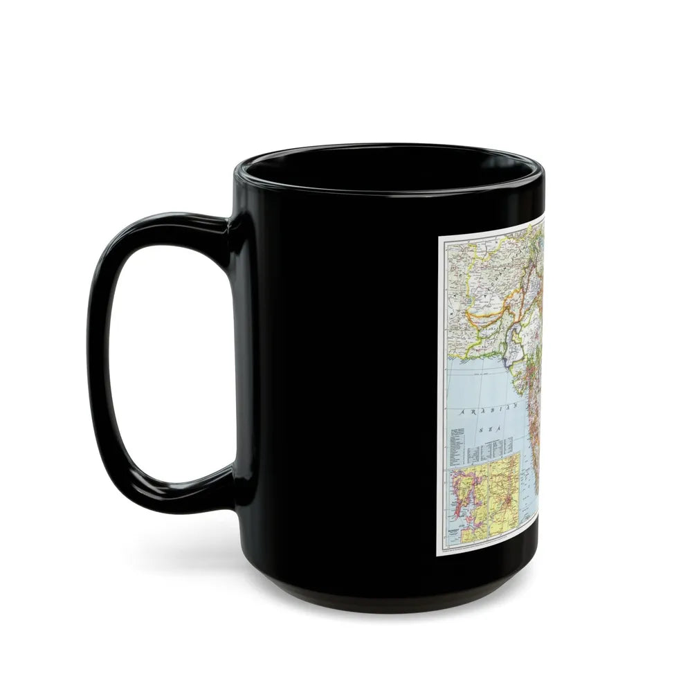 India and Burma (1946) (Map) Black Coffee Mug-Go Mug Yourself