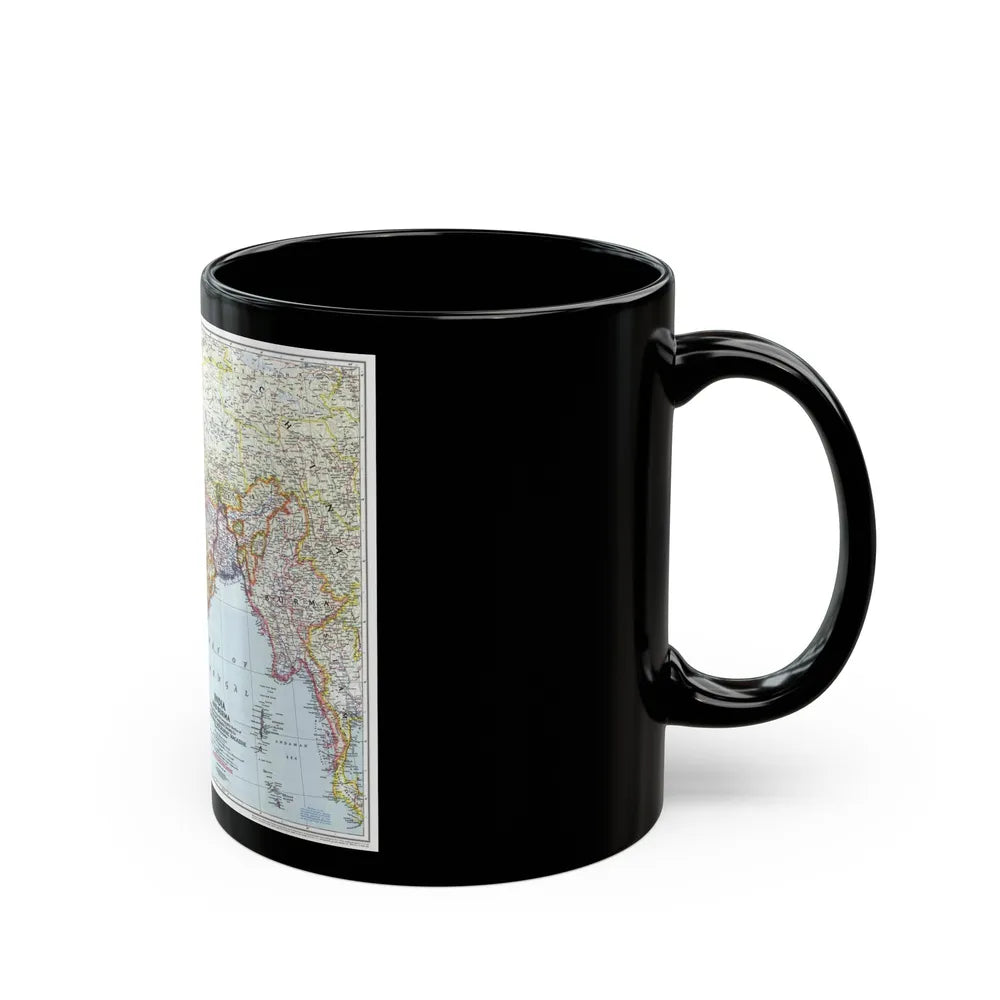 India and Burma (1946) (Map) Black Coffee Mug-Go Mug Yourself