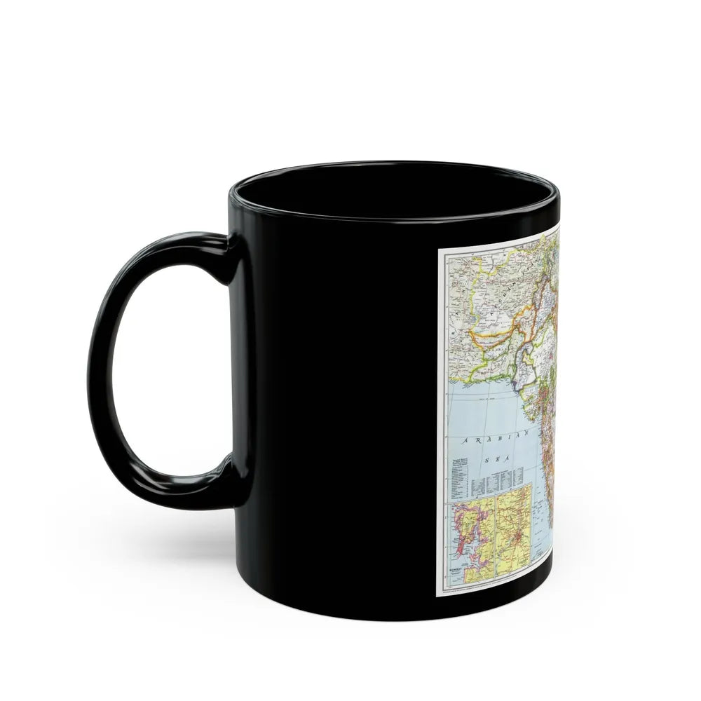 India and Burma (1946) (Map) Black Coffee Mug-Go Mug Yourself