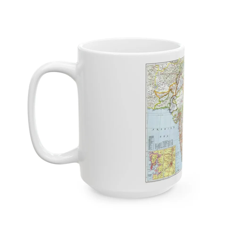 India and Burma (1946) (Map) White Coffee Mug-Go Mug Yourself