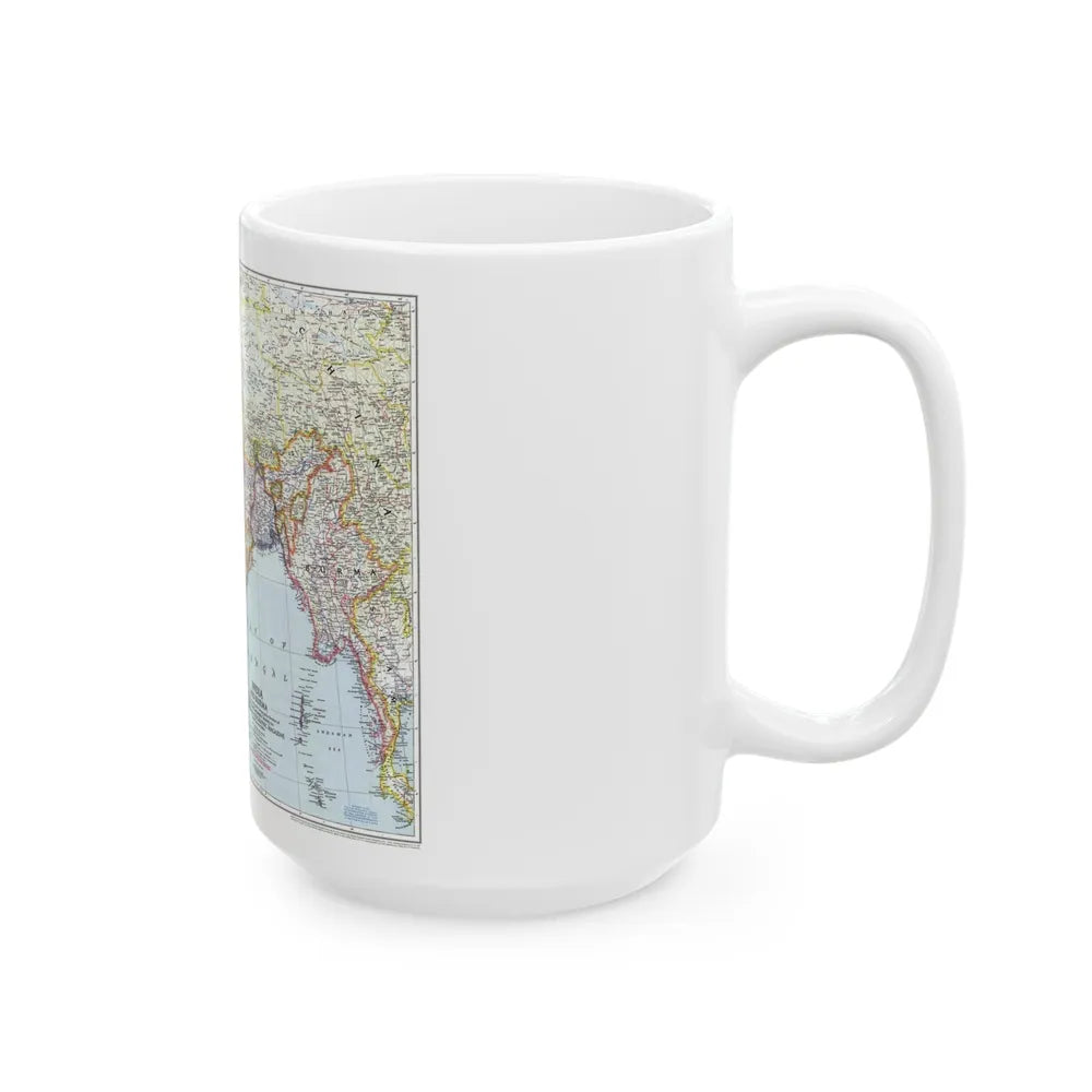 India and Burma (1946) (Map) White Coffee Mug-Go Mug Yourself