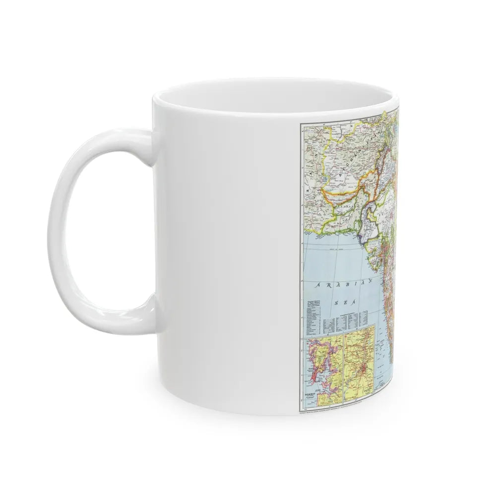 India and Burma (1946) (Map) White Coffee Mug-Go Mug Yourself