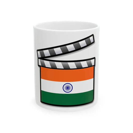 India film clapperboard (India) White Coffee Mug 11oz - Go Mug Yourself