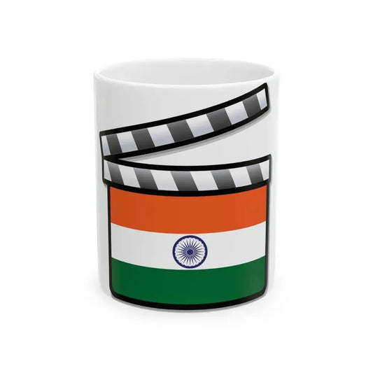 India film clapperboard variant (India) White Coffee Mug 11oz - Go Mug Yourself