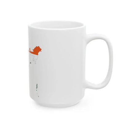 India-Flagmap (India) White Coffee Mug - Go Mug Yourself