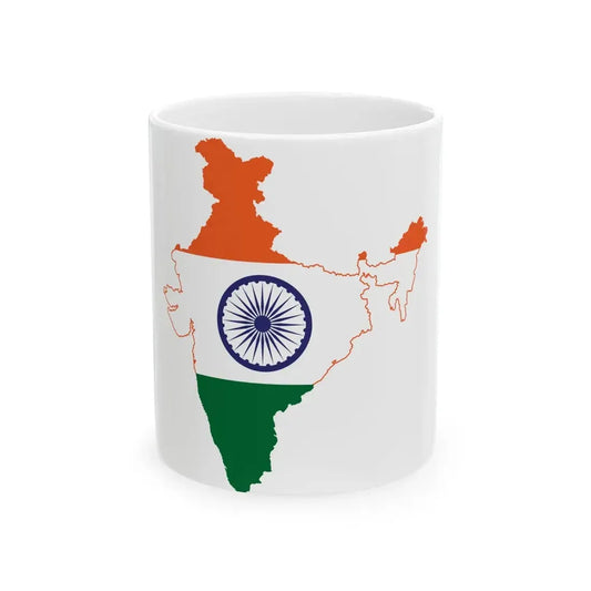 India geo stub (India) White Coffee Mug 11oz - Go Mug Yourself