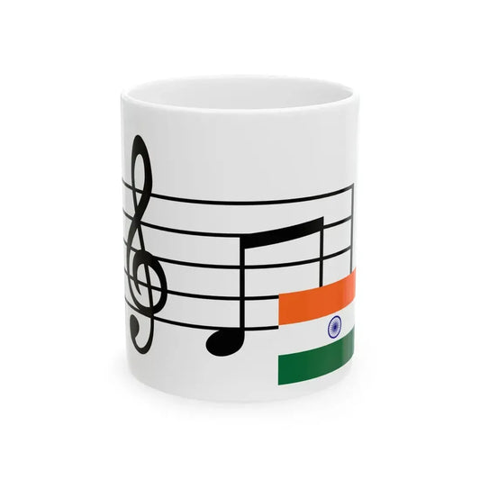 India-music (India) White Coffee Mug 11oz - Go Mug Yourself