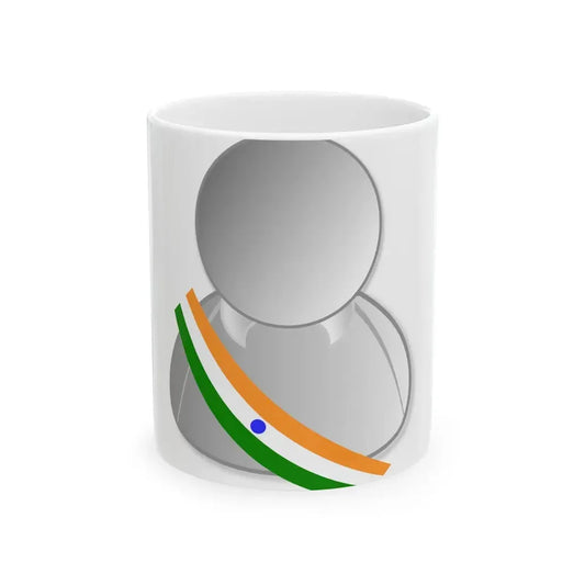 India politic personality icon (India) White Coffee Mug 11oz - Go Mug Yourself