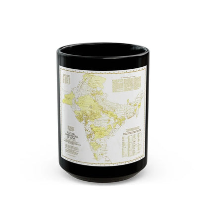 India - Political Subdivisions (1946) (Map) Black Coffee Mug-15oz-Go Mug Yourself